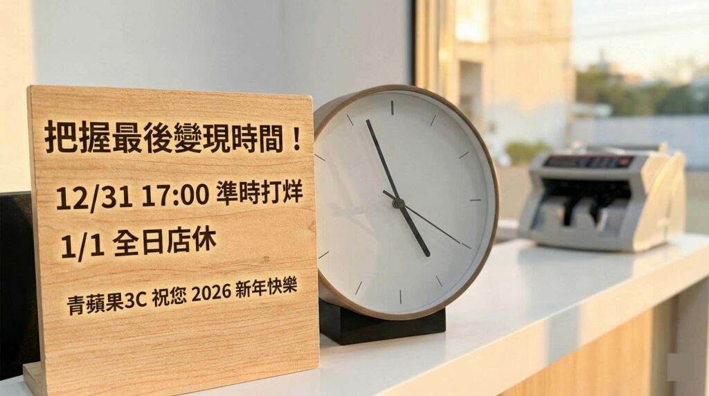 青蘋果3C 2026 元旦跨年營業時間調整公告